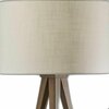 Homeroots Walnut Metal Table Lamp13.75 x 9.5 x 26.25 in. 372907